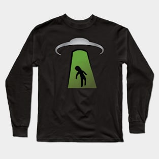 Alien Abduction Silhouette Long Sleeve T-Shirt